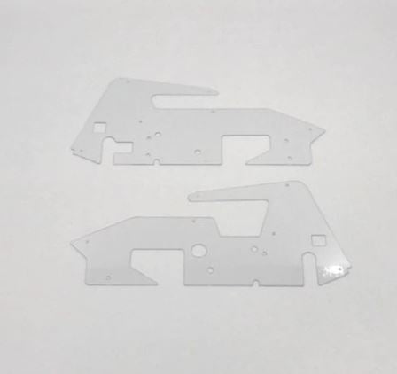 1RC6023 Body Side Panels, LH/RH, Clear, 1/18 Silver Crown