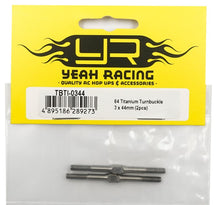Load image into Gallery viewer, TBTI-0344 YEAH RACING 64 TITANIUM TURNBUCKLE 3X44MM 2PCS