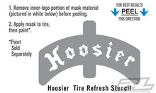 Load image into Gallery viewer, 6344-00 HOOSIER TIRE REFRESH STENCIL FOR 10153 PROLINE HOOSIER RC TIRES (PAINT SOLD SEPERATE)