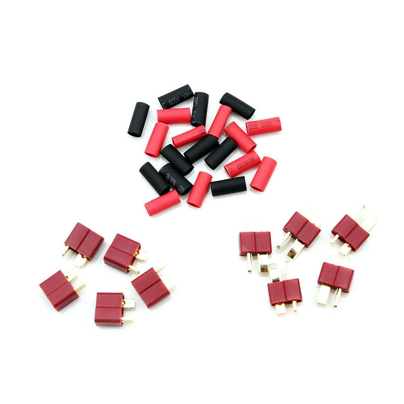 120-10-012 DEANS CONNECTORS WITH SHRINK TUBING, 5 SETS