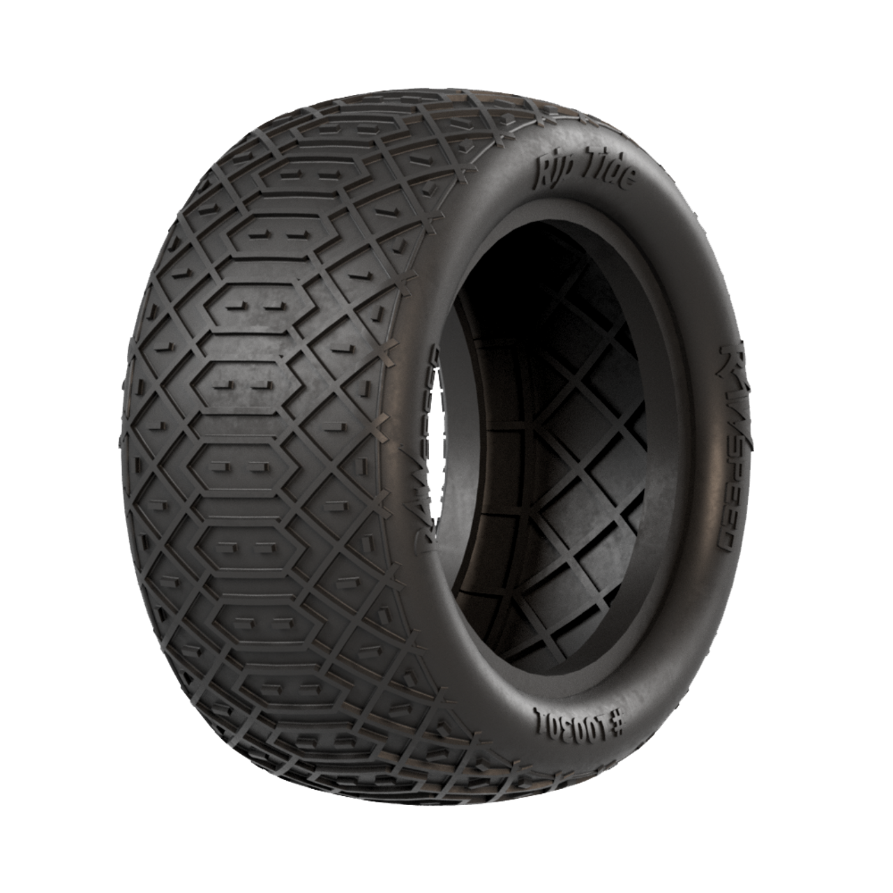 100301SSB RAW SPEED RIP TIDE REAR BUGGY TIRE SUPERSOFT GREEN COMPOUND