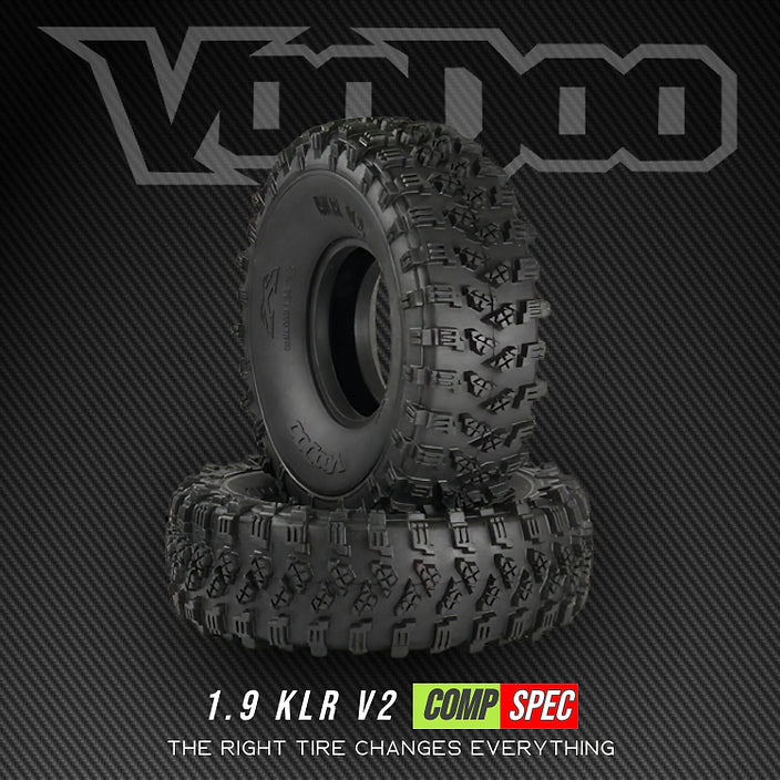 VOODOO KLR V2 COMPETITION SPEC VEX 1.9/4.7 TIRES PAIR (RED ULTRA SOFT COMPOUND)