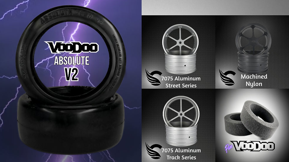 VOODOO ABSOLUTE V2 MACHINED NYLON STREET REAR WHEEL. 6 SPOKE