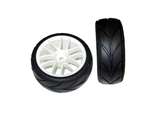 02020W WHITE WHEELS AND TIRES (2PCS)