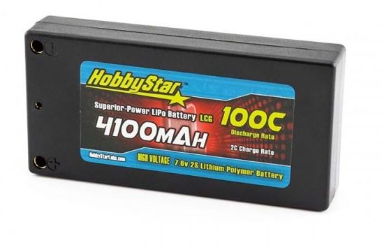 115-10-181 4100mAh 7.6V, 2S HV 100C Hardcase 