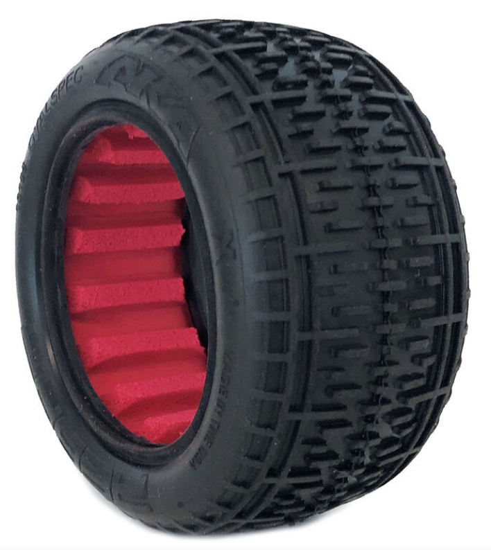 13108VR BUGGY REAR TIRES W/ RED INSERT (SUPER SOFT)