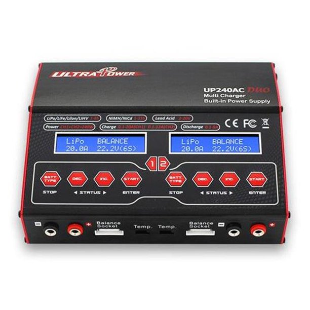 UP240ACDUO 240 W Dual Port Multi-Chemistry AC/DC Charger