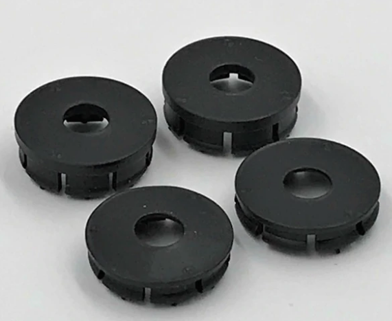 1RC5524 Wheel Covers, Black, 3D Printed, 1/18 Midget