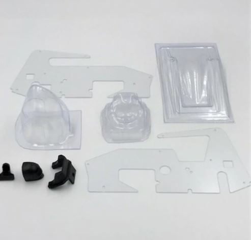 1RC6001 Body & Driver, Clear, 1/18 Sprint Car