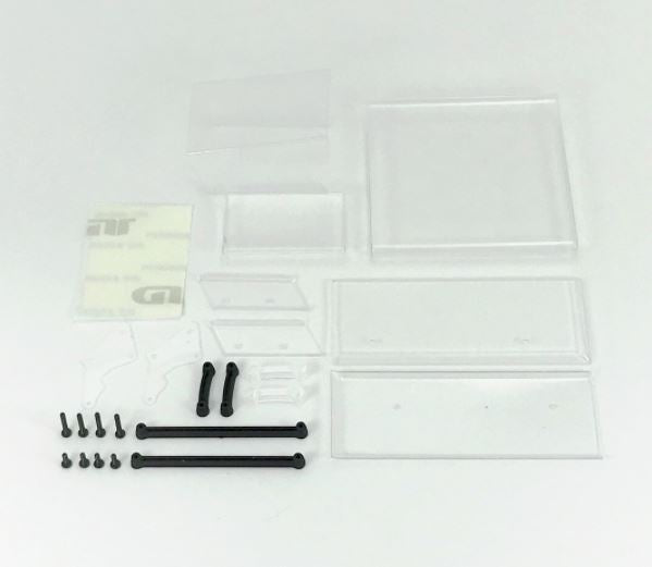 1RC6002 Top & Front Wing, Clear, 1/18 Sprint