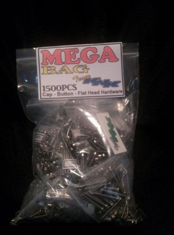 KNK1500MB 1500 PCS MEGA BAG  CAP-BUTTON-FLAT HEAD HARDWARE