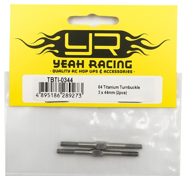 TBTI-0344 YEAH RACING 64 TITANIUM TURNBUCKLE 3X44MM 2PCS