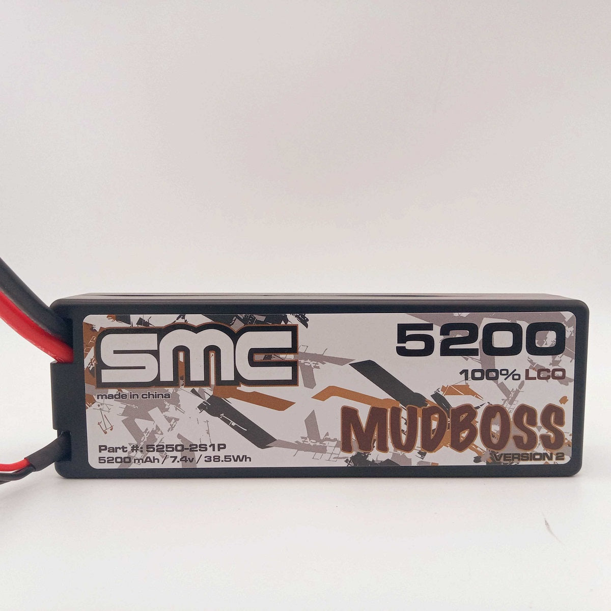 5250-2S1P 5200MAH 7.4V 50C MUDBOSS HARDCASE - T PLUG