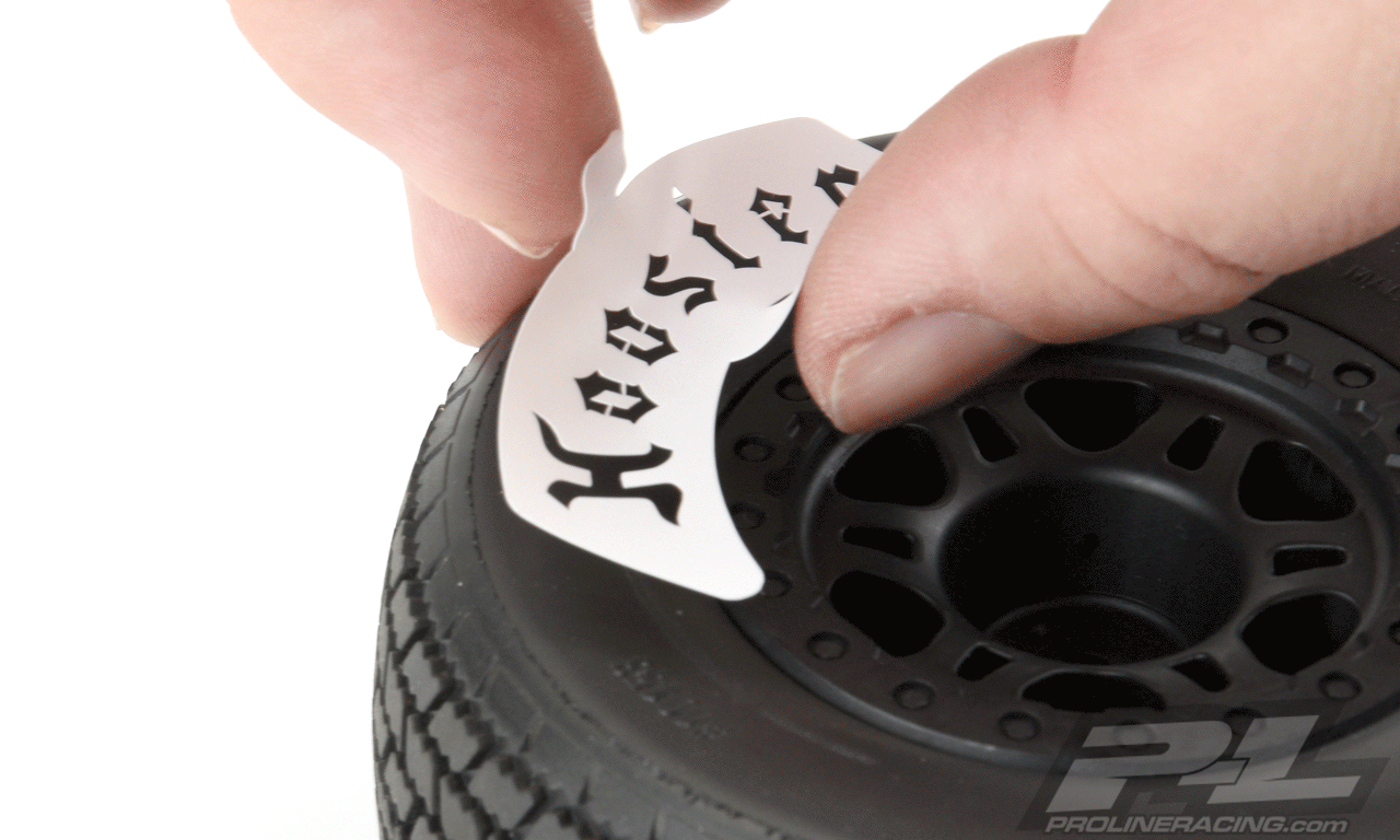 6344-00 HOOSIER TIRE REFRESH STENCIL FOR 10153 PROLINE HOOSIER RC TIRES (PAINT SOLD SEPERATE)