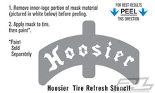 Load image into Gallery viewer, 6344-00 HOOSIER TIRE REFRESH STENCIL FOR 10153 PROLINE HOOSIER RC TIRES (PAINT SOLD SEPERATE)
