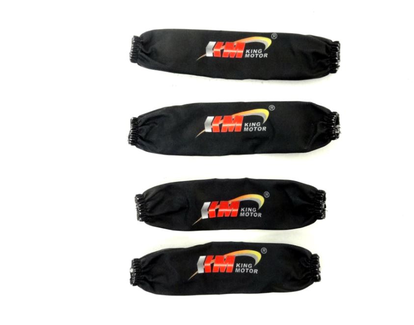 KM66050b King Motor Shock Covers Set of 4 Outerwares (black) FIts HPI Baja 5B