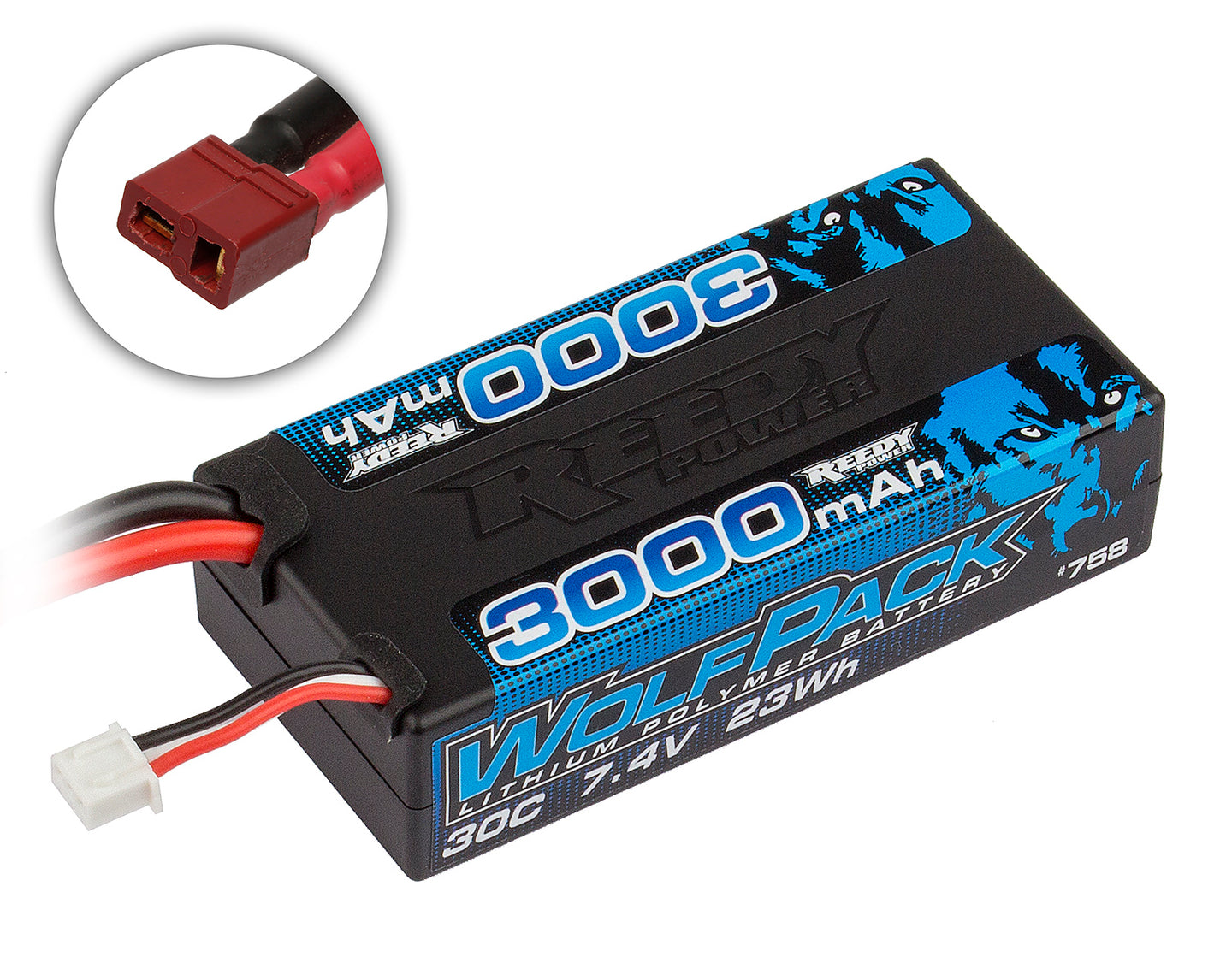 758 3000MAH 7.4V 30C W/ T PLUG