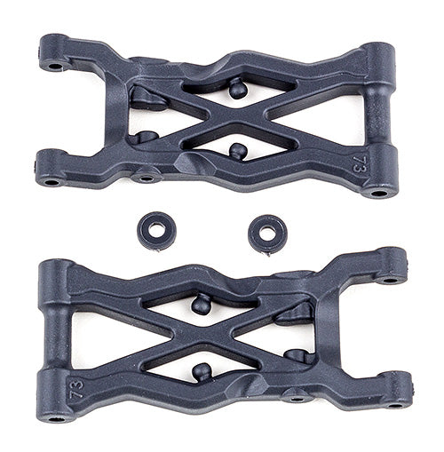 91854 RC10B6.2 Rear Suspension Arms, 73mm, hard