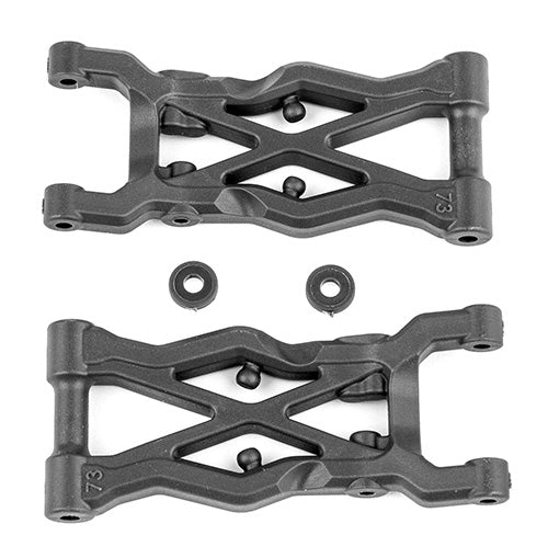 91873 RC10B6.2 FT Rear Suspension Arms 73mm, carbon fiber