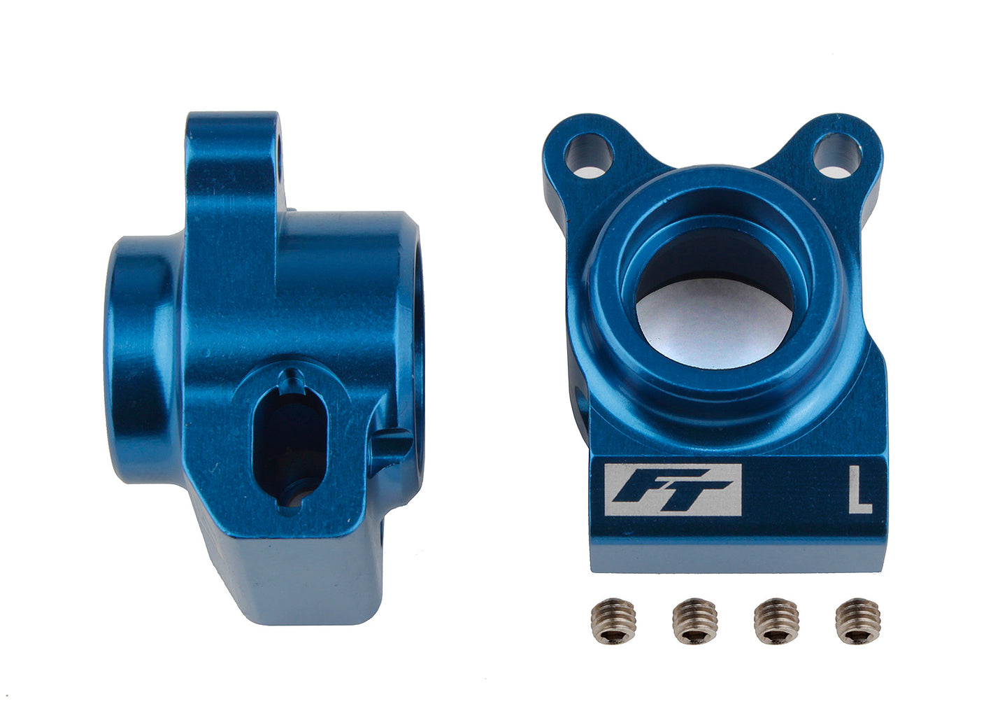 91877 RC10B6.2 ALUMINUM REAR HUBS - BLUE