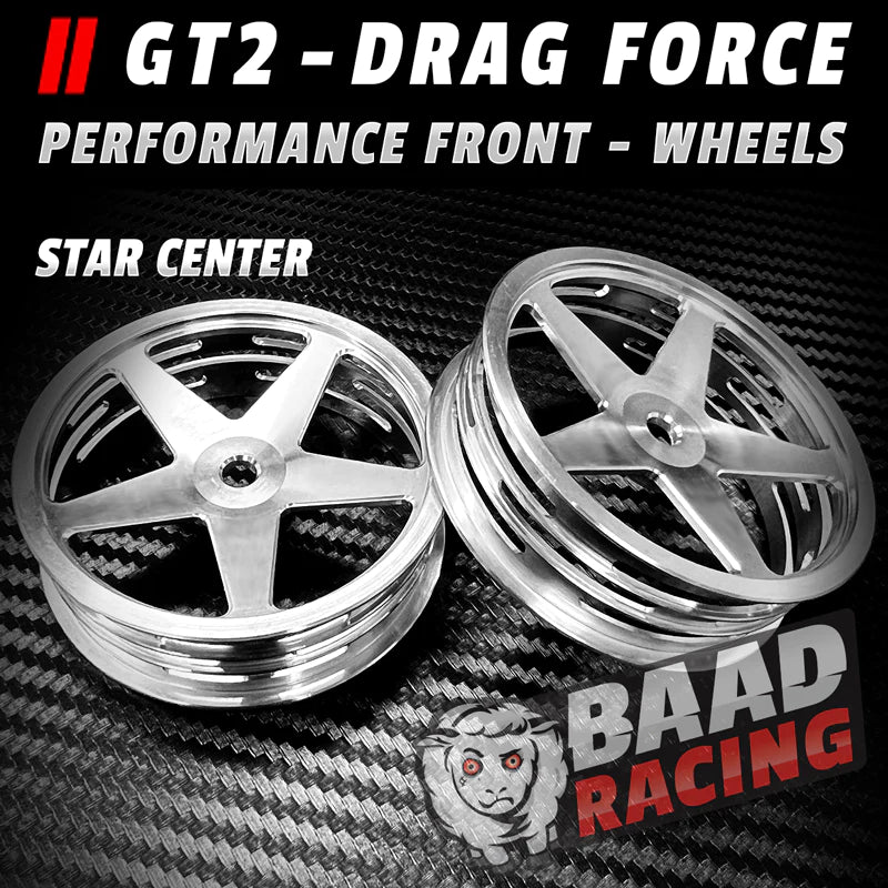 BAAD10 GT2 - GLUE TYPE DRAG FORCE - FRONT WHEELS - STAR CENTER