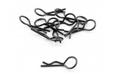 540-17-163 BENT 1/10 BODY CLIPS, BLACK 10 PACK