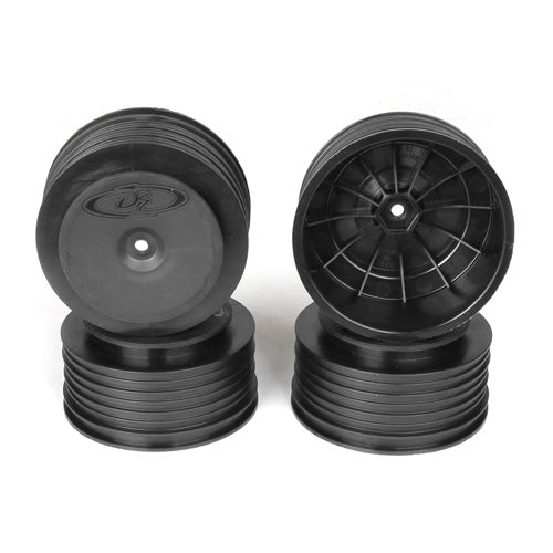DER-PS4-LB BLACK SPEEDLINE PLUS SC WHEELS (4PCS) (TLR)