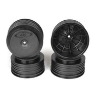 DER-PS4-LB BLACK SPEEDLINE PLUS SC WHEELS (4PCS) (TLR)