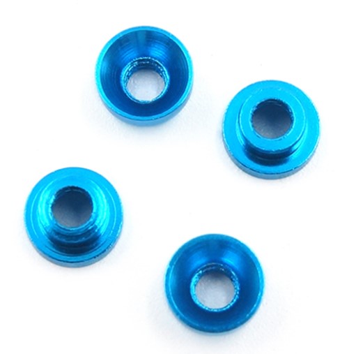 YA-0577BU ALUMINUM SERVO WASHER M3 4PCS BLUE