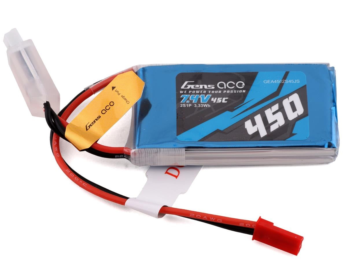 GEA4502S45JS 450MAH 2S1P LIPO W/ JST CONNECTOR
