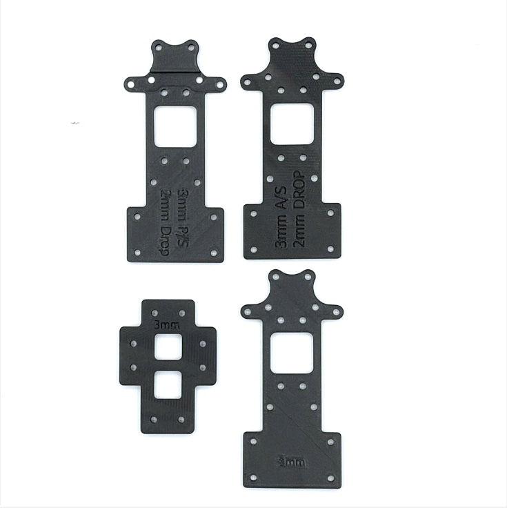 61092 AE BREAKOUT RISER KIT 2MM PRO & ANTI SQUAT, 3MM THICK PLATES (SE ...
