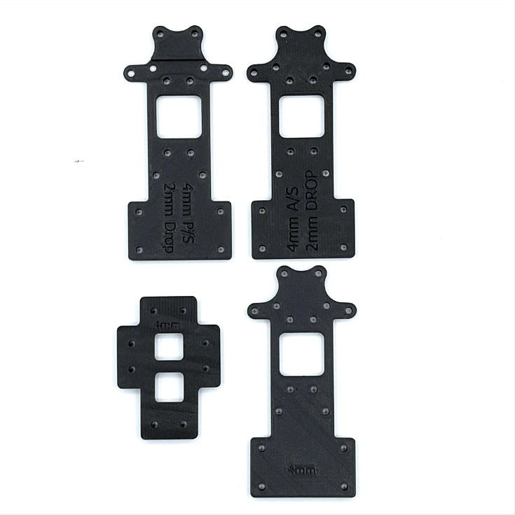 61093 AE BREAKOUT RISER KIT 2MM PRO & ANTI SQUAT, 4MM THICK PLATES (SET OF 4)