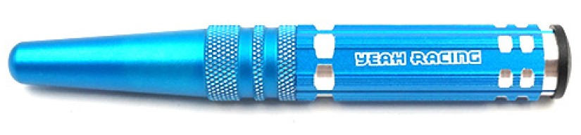 YT-0178BU YEAH RACING ALUM BODY MOUNTING HOLE RAEMER 0-14MM BLUE