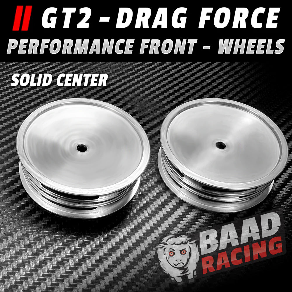 BAAD13 GT2 - GLUE TYPE DRAG FORCE - FRONT WHEELS - SOLID CENTERS