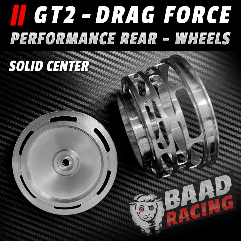 BAAD06 GT2 - GLUE TYPE DRAG FORCE - REAR WHEELS - SOLID CENTERS