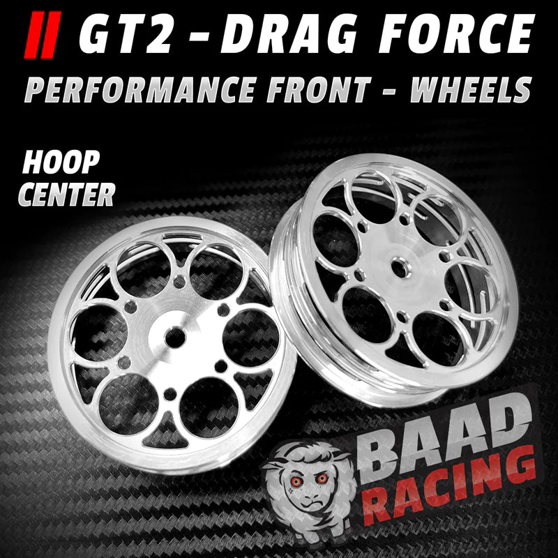 BAAD02 GT2 - GLUE TYPE DRAG FORCE - FRONT WHEELS - HOOP CENTERS