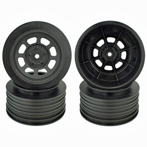 DER-DS4-AB BLACK SPEEDWAY SC WHEELS (4PCS) (ASSOCIATED)