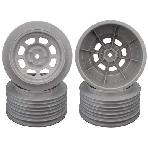 DER-DS4-AS SILVER SPEEDWAY SC WHEELS (4PCS) (ASSOCIATED)