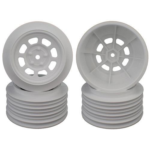 DER-DS4-AW WHITE SPEEDWAY SC WHEELS (4PCS) (ASSOCIATED)