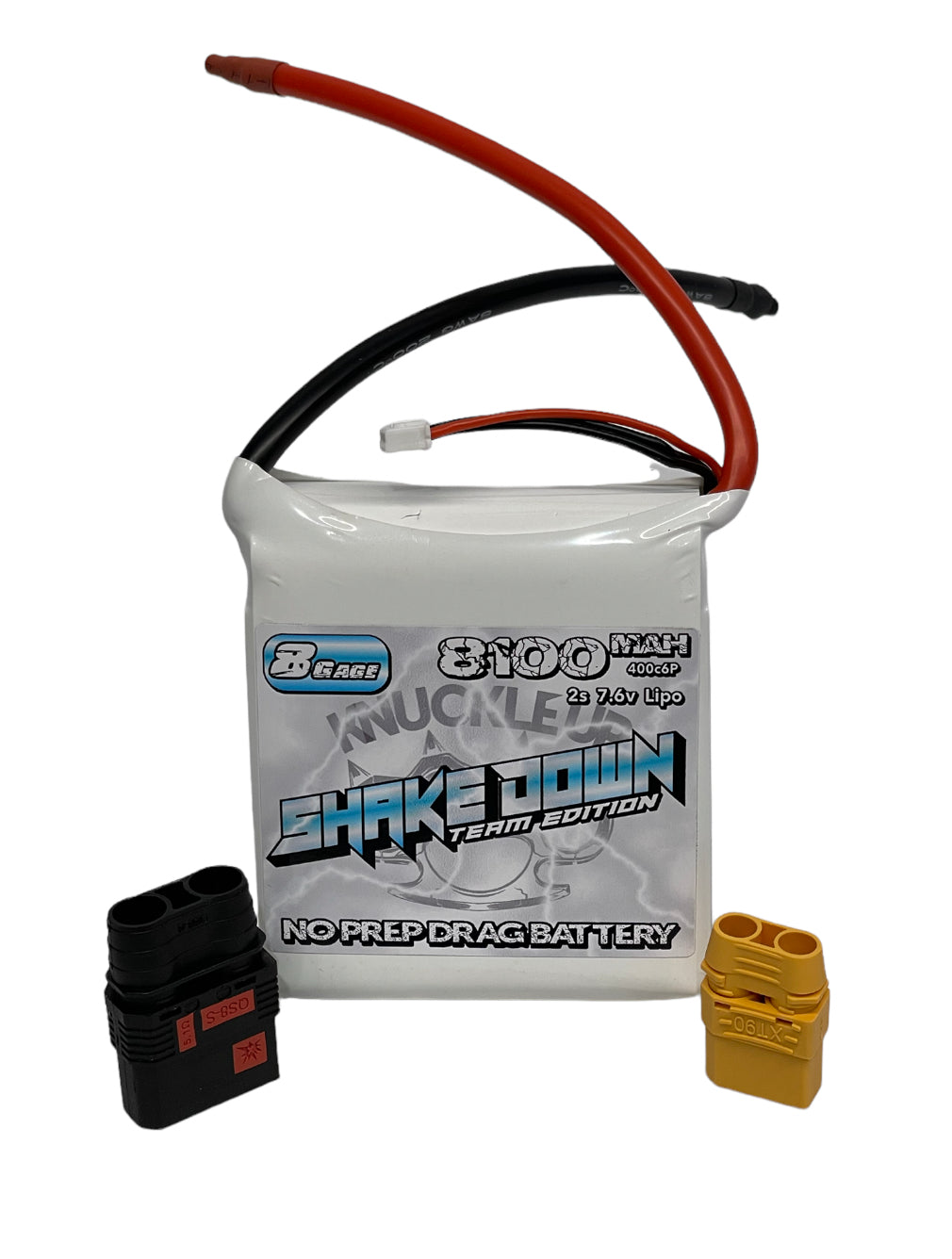 KNUCKLE UP SHAKEDOWN FS EDITION 8100 MAH 2S6P 7.6V 400C DRAG RACE BATTERY