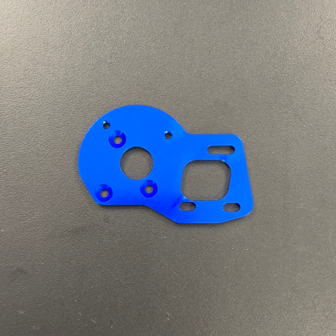 SCH1276 B6 LAYDOWN MOTOR PLATE (BLUE) (FITS SCH1267 SPUR GUARD)