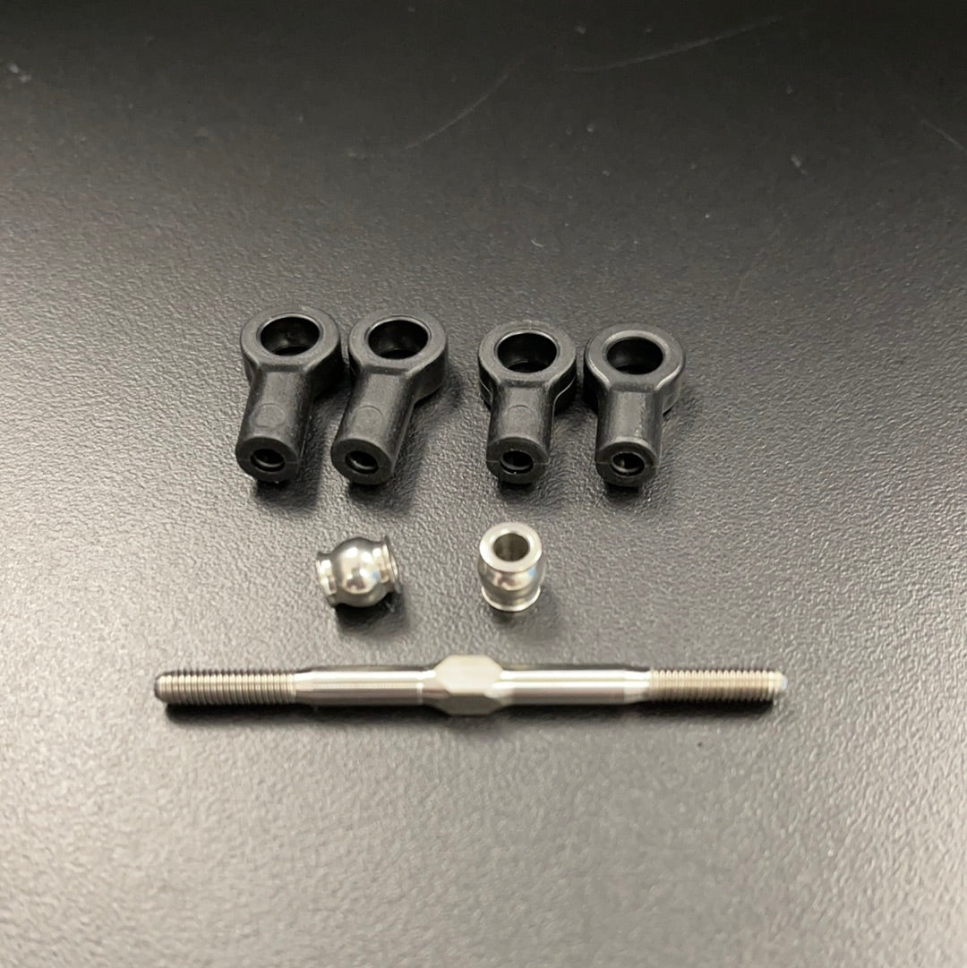 SCH1278 B6 CHASSIS TIE ROD SET (W/ LUNSFORD TI TURNBUCKLE)