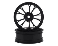 3399B 12MM HEX FRONT WHEEL - BLACK, 2 PC