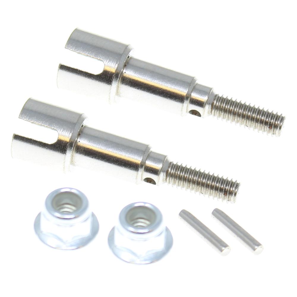 RER13683 METAL REAR WHEEL SHAFTS=PINS=LOCK NUT M4