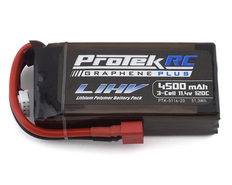 PTK-5116-20 4500MAH 11.4V 120C SHORTY BATTERY W/T PLUG