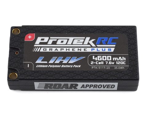 PTK-5117-20 The ProTek R/C 2S 120C Low IR Graphene + HV LCG 4600mAh Shorty LiPo Battery