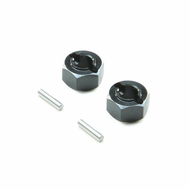 LOS312004 HEX SET, REAR AXLE, ALUMINUM: MINI-T 2.0