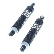 Load image into Gallery viewer, 08001S PLASTIC BODY SHOCKS 2/ BLACK SPRINGS (2PCS) (SILVER)
