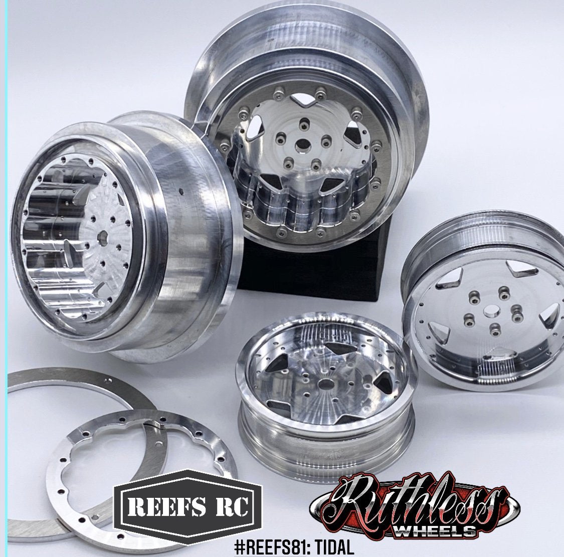 REEFS81 TIDAL DRAG WHEELS WITH RINGS AND HARDWARE