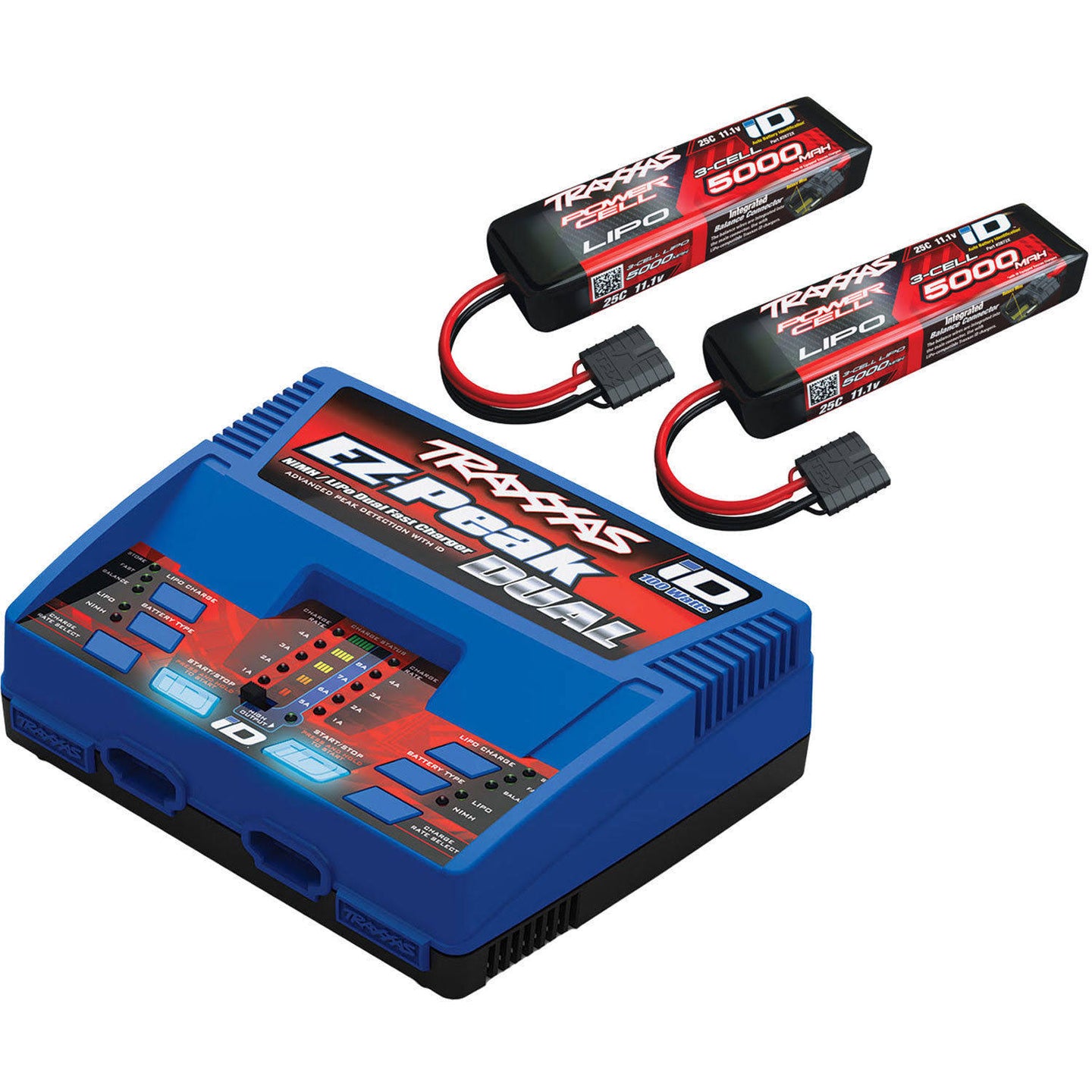PACK CHARGEUR LIPO : 1 x CHARGEUR 2972X + 2 x LIPO 3S 5000MAH